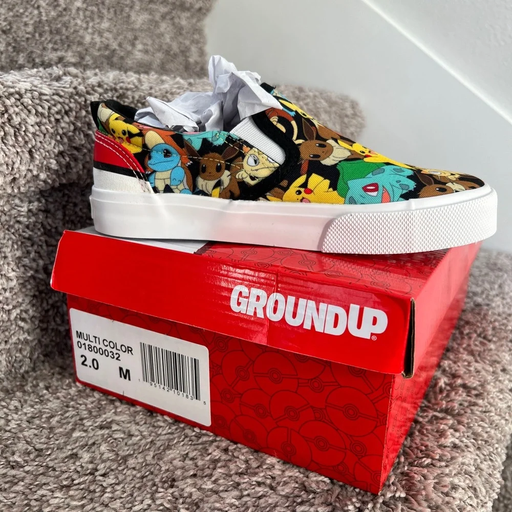 #Pokemon slip on sneakers. New kids size 2 - Picture 3 of 3